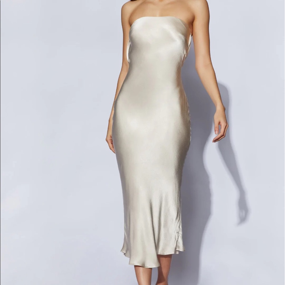 Meshki strapless slip dress (xs)